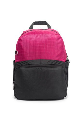 Morral Mediano Macoly 321 Lona Negro X Fucsia Macoly