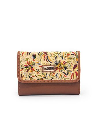 Billetera Mediana A015 Cuero Miel X Yacar Palomino Macoly