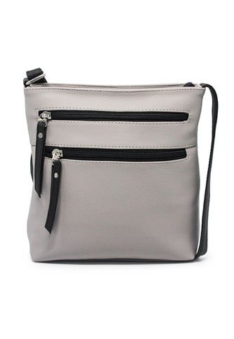 Bolso Manos Libres Macoly 865 Mix Taupe X Negro  Macoly