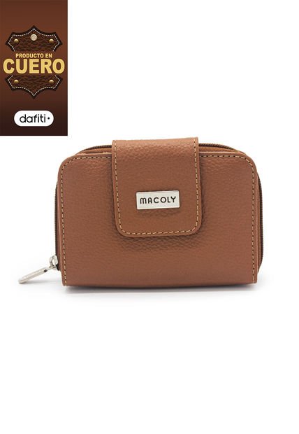 Billetera Mini A017 Cuero Miel Liso