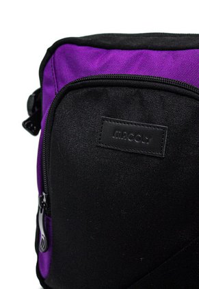 Bolso Manos Libres Macoly 278 Lona Negro X Morado