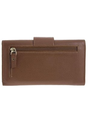 Billetera Grande Macoly 630 Cuero Miel Liso