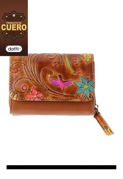 Portabilletes PB20 Macoly Cuero Tala Miel Pajaros
