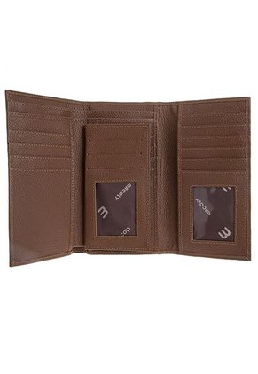 Billetera Grande Macoly 630 Cuero Miel Liso