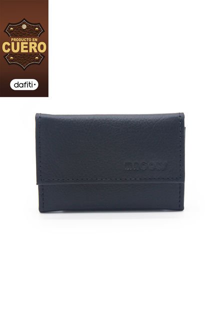 Porta Llaves Para Hombre 323 Cuero Negro Plata