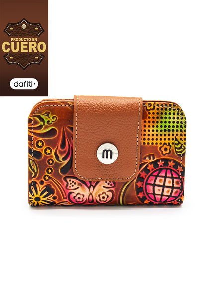 Billetera Mini Macoly 048 Cuero Tala Miel 