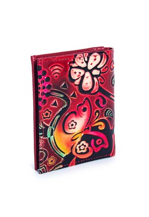 Portadocumento Plano AM13 Cuero Tala Rojo