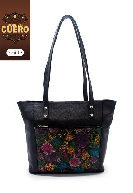 Bolso De Hombro M841 Cuero Tala Negro Color
