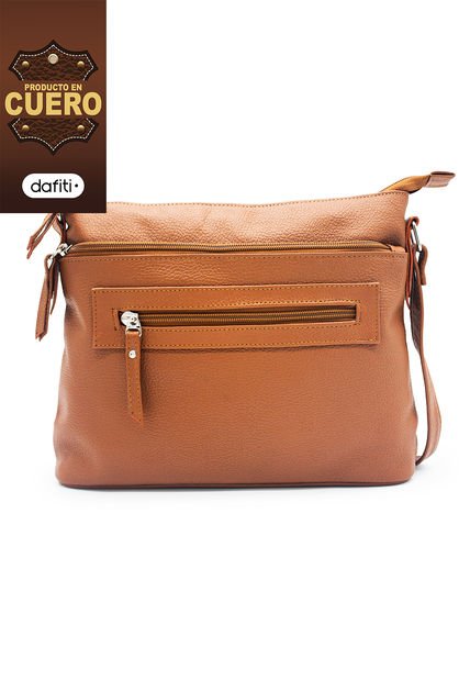 Bolso Manos Libres Macoly 817 Cuero Miel Liso