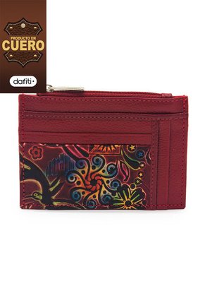 Portadocumento Plano AM14 Cuero Tala Rojo