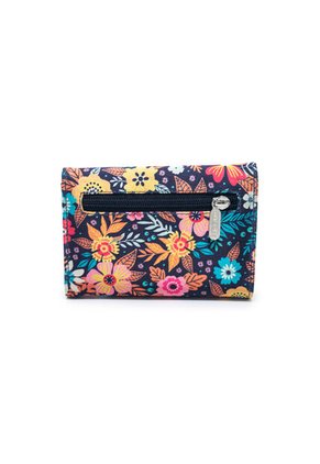 Billetera Mini Macoly A035 Flora Azul 
