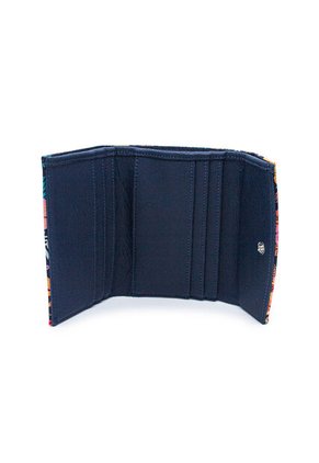 Billetera Mini Macoly A035 Flora Azul 