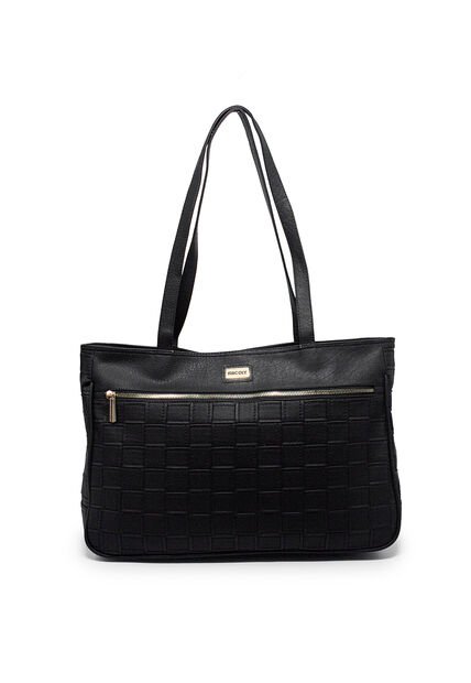 Bolso De Hombro Grande Macoly 774 Lambani Negro Oro