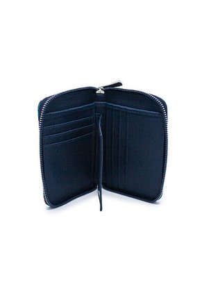 Billetera Mediana Macoly A026 Flora Azul Crem Niquel