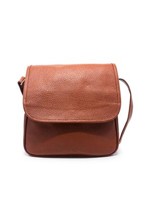 Bolso Manos Libres Macoly 037 Cuero Miel Liso Niquel