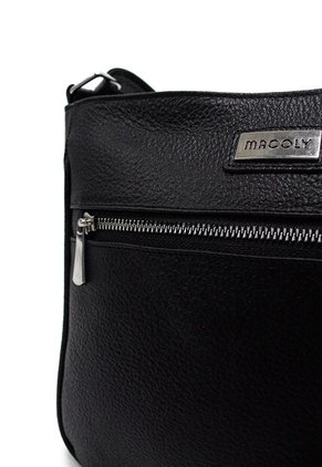 Bolso Manos Libres Mediano 792 Cuero Negro Liso Niquel