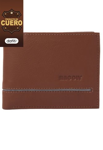 Billetera Hombre 309 En Cuero Miel Macoly