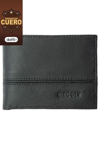 Billetera Hombre Macoly 079 Cuero Negro Macoly