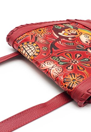 Bolso Manos Libres AM01 Cuero Tala Rojo