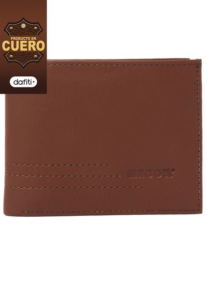 Billetera Hombre 083  En Cuero Miel 