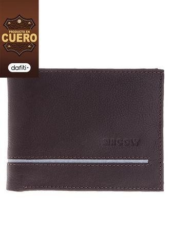 Billetera Hombre 309  En Cuero Café Macoly