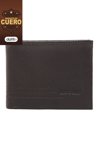 Billetera Hombre 083  En Cuero Café Macoly