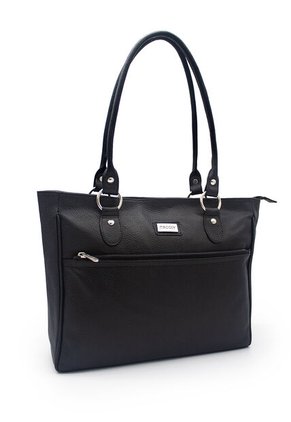 Bolso De Hombro Macoly 1013 Cuero Negro Liso