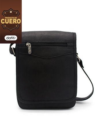 Bolso Manos Libres BO02 Cuero Negro Liso Macoly