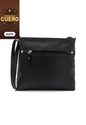 Bolso Manos Libres SO 1007 Cuero Negro Liso 
