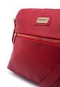 Bolso Manos Libres Macoly 789 Cuero Rojo Liso Oro de Macoly