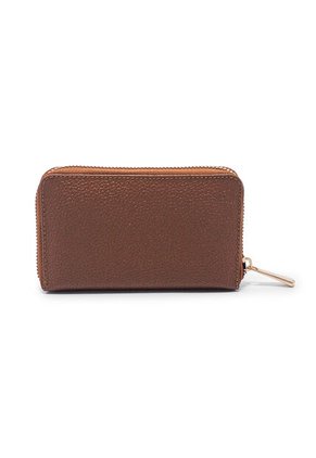 Billetera Mediana Macoly A041 Cuero Miel Liso