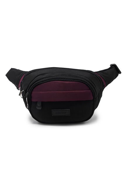 Canguro En Lona 252 Correa Larga Uso Manos Libres Negro X Vino