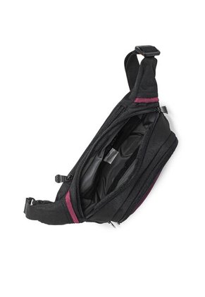 Canguro En Lona 252 Correa Corta Para Uso Riñonera Negro X Vino