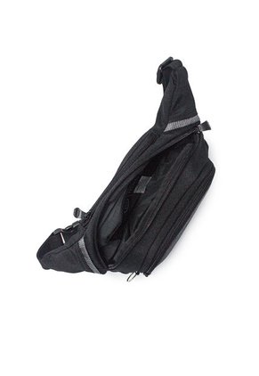 Canguro En Lona 252 Correa Corta Para Uso Riñonera Negro X Gris