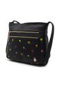 Bolso Manos Libres Macoly M820 Cuero Negro Bordado de Macoly
