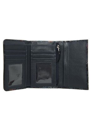 Billetera Mediana Macoly 047 Cuero Tala Azul