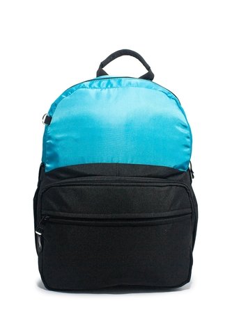 Morral Mediano Macoly 322 Lona Negro X Verde Agua Macoly