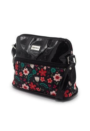 Bolso Manos Libres Macoly 789 Floralia Negro
