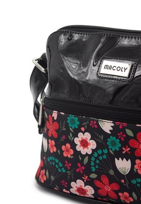 Bolso Manos Libres Macoly 789 Floralia Negro