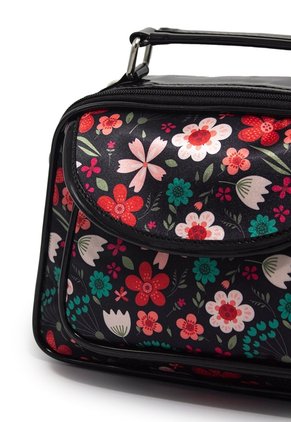 Bolso Manos Libres Macoly 701 Floralia Negro