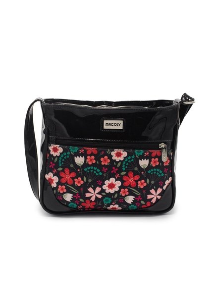 Bolso Manos Libres Mediano 792 Floralia Negro 