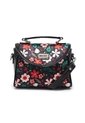 Cartera Manos Libres Macoly 876 Floralia Negro de Macoly