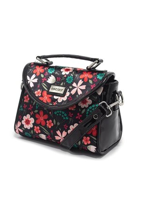 Cartera Manos Libres Macoly 876 Floralia Negro