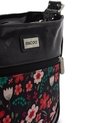Bolso Manos Libres Mediano 792 Floralia Negro  de Macoly