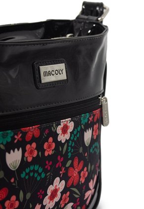 Bolso Manos Libres Mediano 792 Floralia Negro 