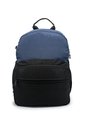 Morral Mediano Macoly 322 Lona Negro X Azul Oscuro de Macoly