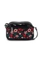 Bolso Manos Libres Macoly 862 Floraria Negro de Macoly