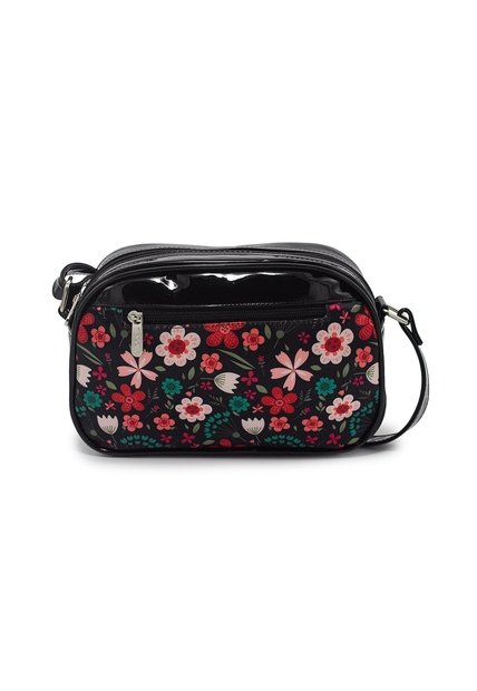 Bolso Manos Libres Macoly 862 Floraria Negro