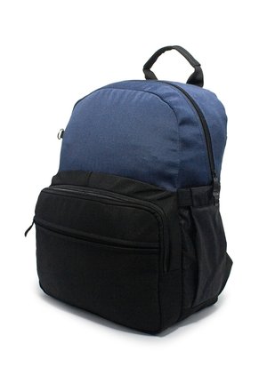 Morral Mediano Macoly 322 Lona Negro X Azul Oscuro
