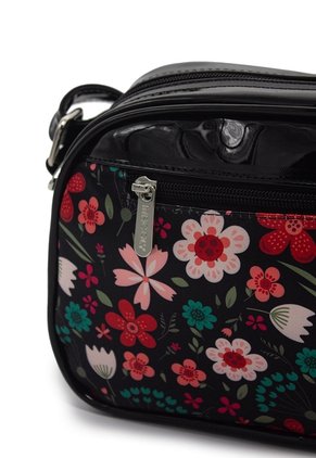 Bolso Manos Libres Macoly 862 Floraria Negro